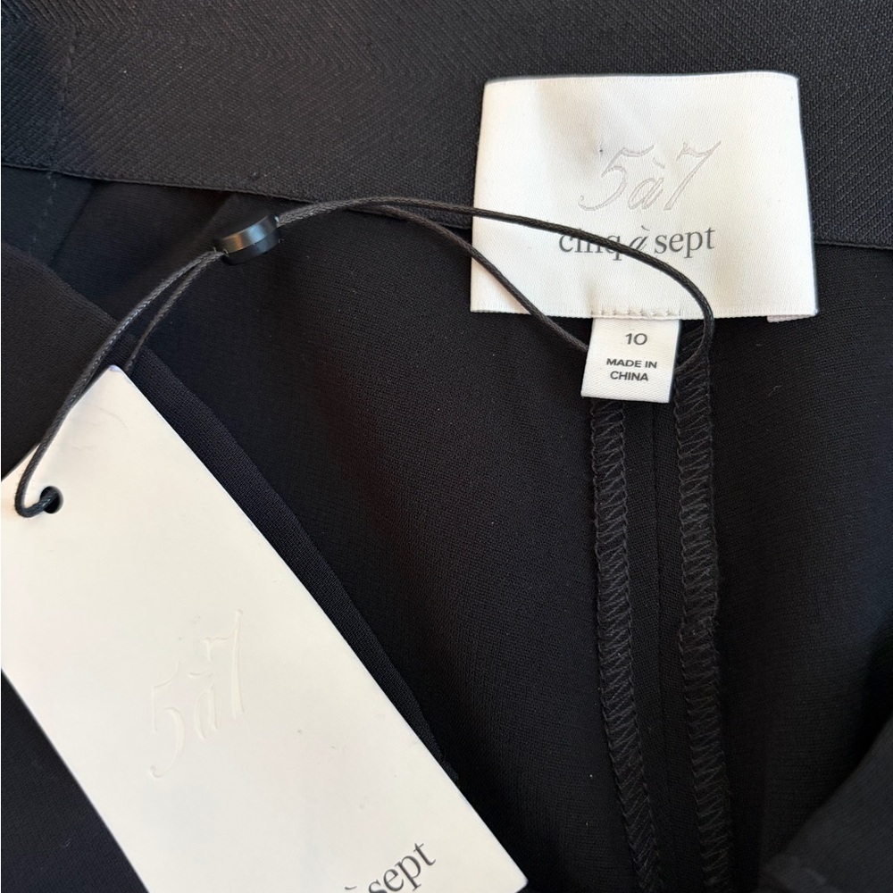 Cinq à Sept Billie Pants Black Tailored Flare Women’s Size 10 NWT MSRP $325 - Picture 7 of 15
